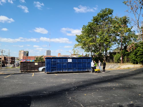 Dumpster day is fun! Dumpster day is fun!